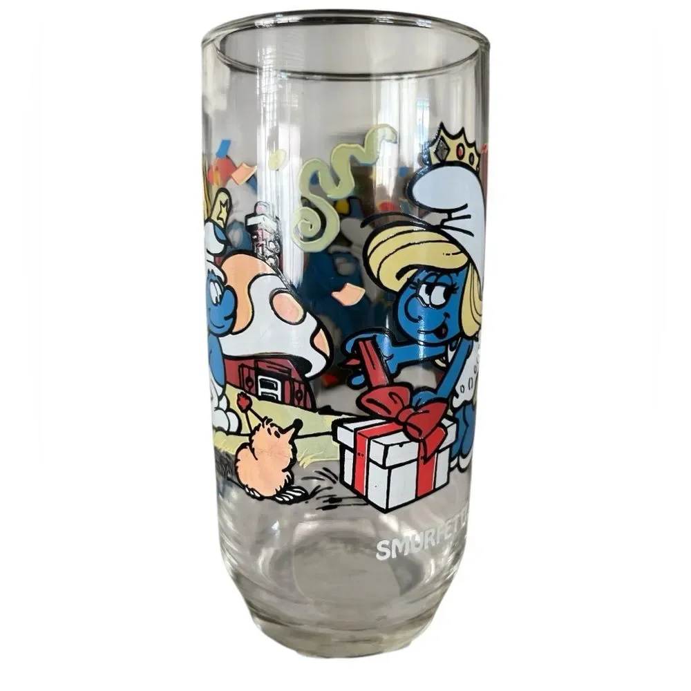 Smurfs 1980s Peyo Collectors Glassware Vintage Nostalgia Collectible